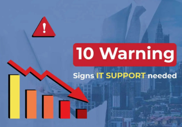 Warning sign indicating IT support is required.